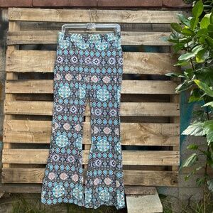 Almost Famous Medallion Print Flare Pants